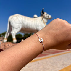 Blessed OM Pure Silver (चाँदी) Bracelet