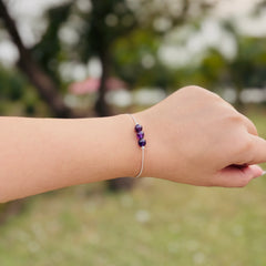 Aura Amethyst: Bracelet for Positive Energy and Peace | Pure Silver (चाँदी)