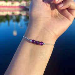 Aura Amethyst: Bracelet for Positive Energy and Peace | Pure Silver (चाँदी)