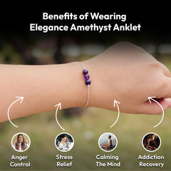 Aura Amethyst: Bracelet for Positive Energy and Peace | Pure Silver (चाँदी)